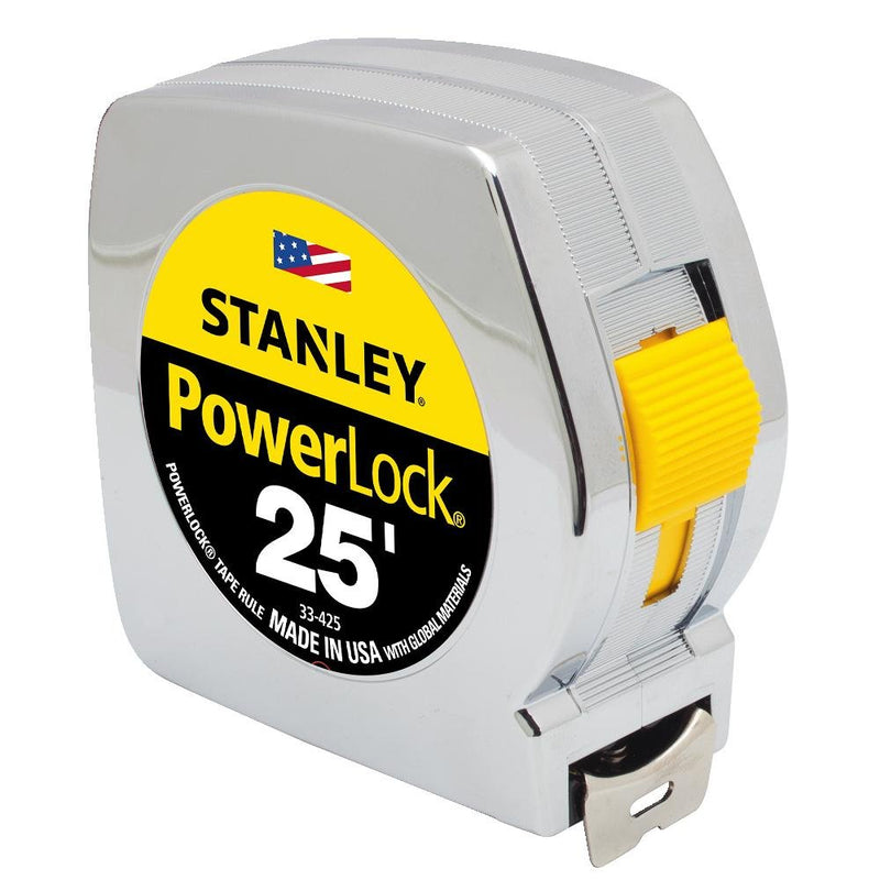  [AUSTRALIA] - STANLEY Tape Measure, Chrome, 25-Foot (33-425)