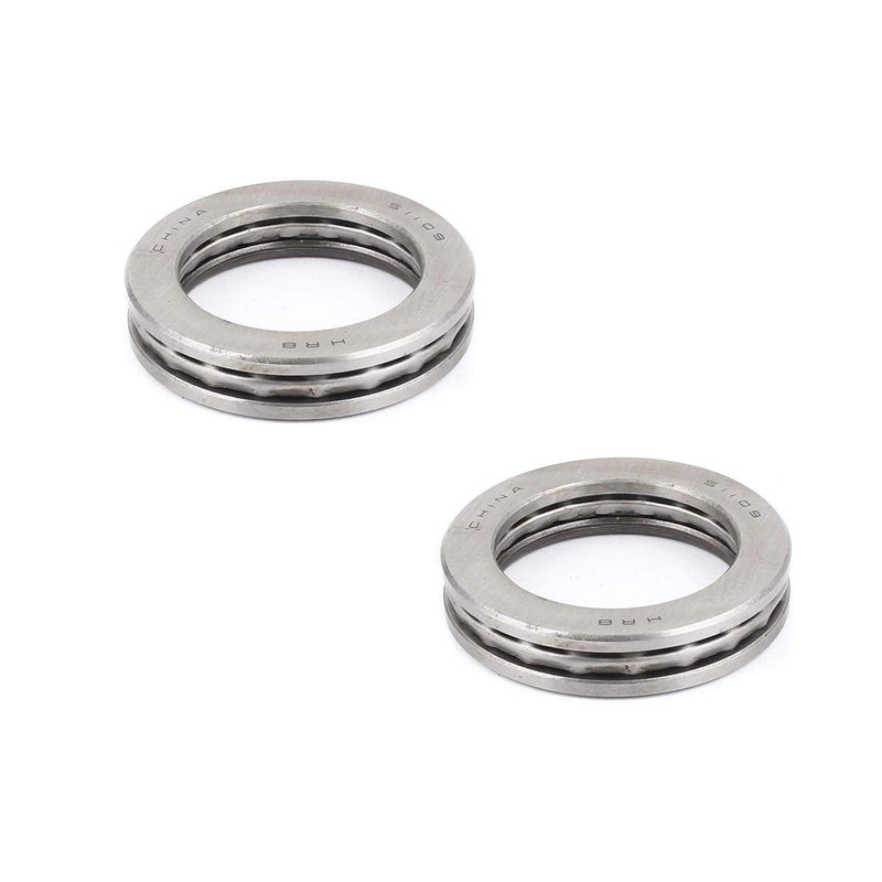  [AUSTRALIA] - XMHF Bearing 51109 Thrust Ball Bearing Extra Light Series Single Direction Flat Seat Steel Cage 65mm x 45mm x 14mm 2PCS