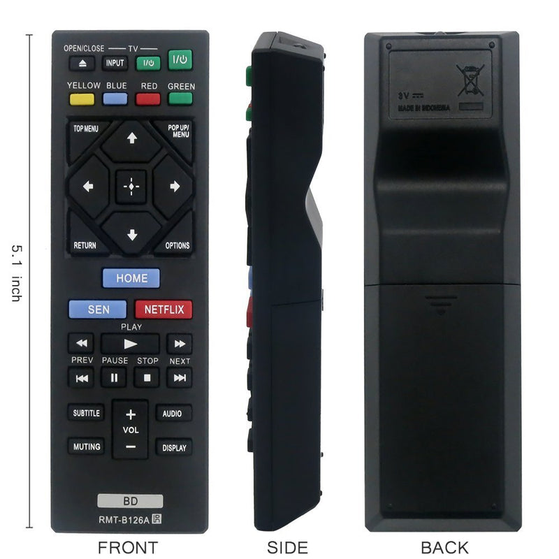 LuckyStar Replacement Lost Remote for Sony Blu-Ray Player RMT-B126A Compatible with BDP-BX150 BDP-BX350 BDP-BX550 BDP-BX650 BDP-S1500 BDP-S2500 BDP-S2900 BDP-S3500 BDP-S4500 BDP-S5500 BDP-S6500 - LeoForward Australia