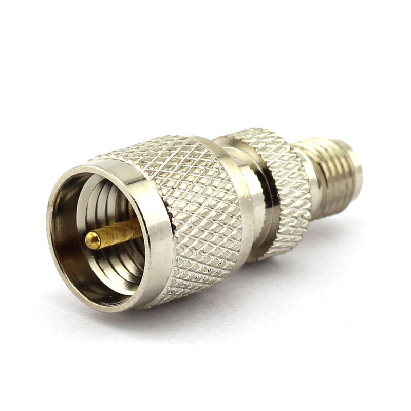  [AUSTRALIA] - DGZZI 2-Pack Mini UHF Male to SMA Female RF Coaxial Adapter Mini UHF to SMA Coax Jack Connector