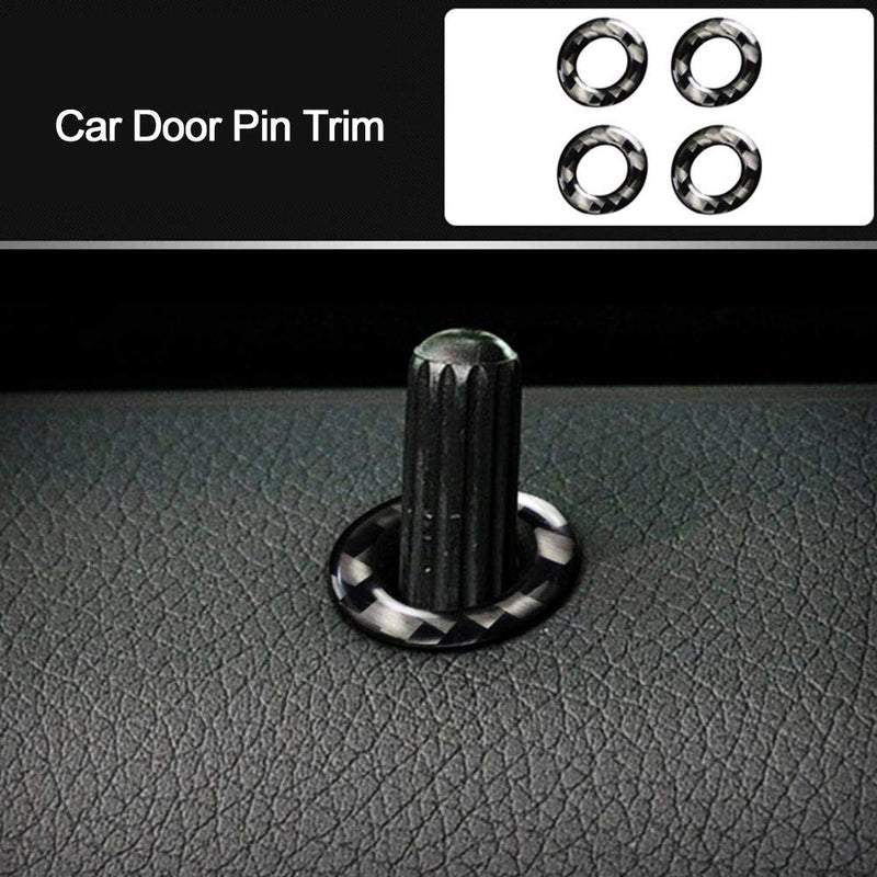 Car Door Pin Trim, 4pcs Carbon Fiber Door Lock Pin Cover Trim Fits for Mercedes Benz C-Class W205GLC C180C200LC260L - LeoForward Australia