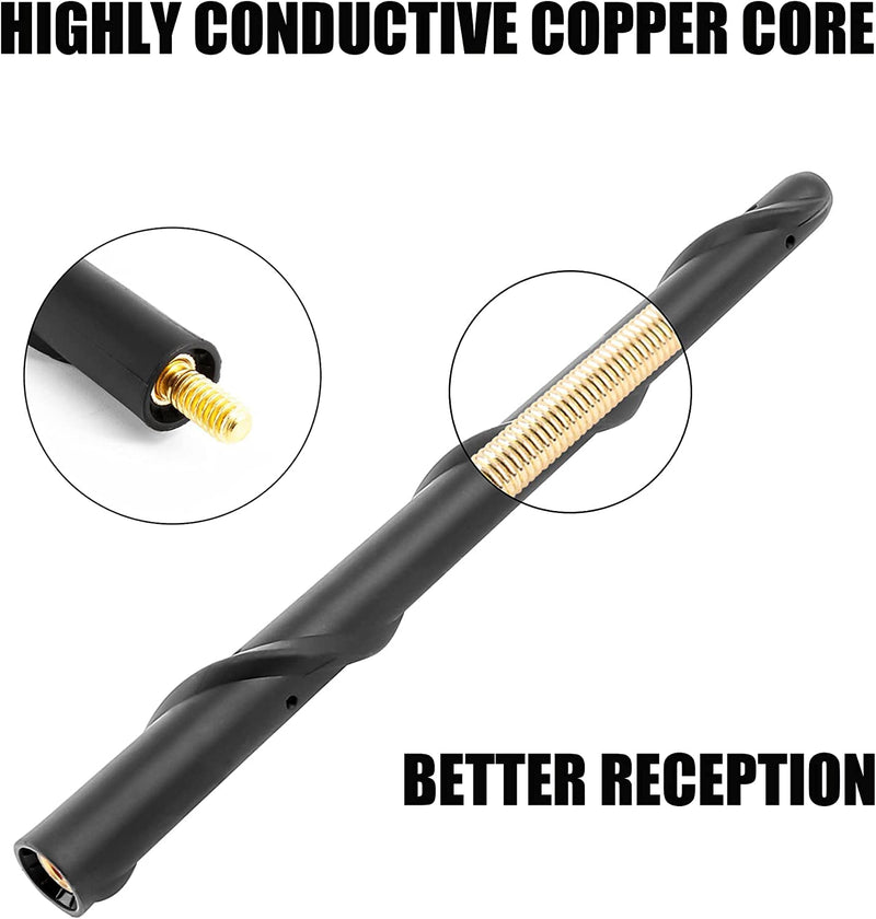  [AUSTRALIA] - KSaAuto Antenna for Dodge Ram 1500 2500 3500 2009-2023, Dodge Ram 1500 Antenna Replacement, 7 Inch Stubby Spiral Rubber Pickup Car Truck Dodge Ram 1500 Accessories Upgrade for AM FM Radio Reception D odge Ram 1500 2500 3500