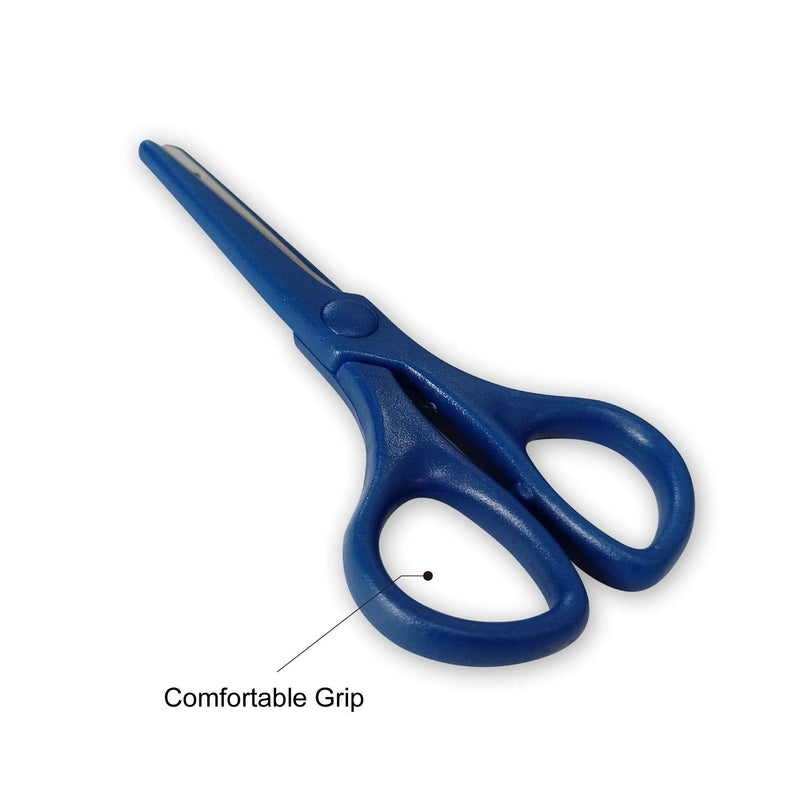  [AUSTRALIA] - Small Scissors, Kid Scissors, Safety Scissors for Kids, Toddler Scissors, Preschool Scissors, Childrens Scissors, Kids Safety Blunt Tip Scissors, Great for age 4, Safe for Kids, 4 Pack, 5 Inch.