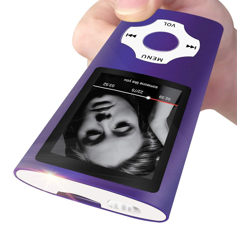  [AUSTRALIA] - MYMAHDI - Digital, Compact and Portable MP3 / MP4 Player (Max Support 64 GB) with Photo Viewer, E-Book Reader and Voice Recorder and FM Radio Video Movie in Purple