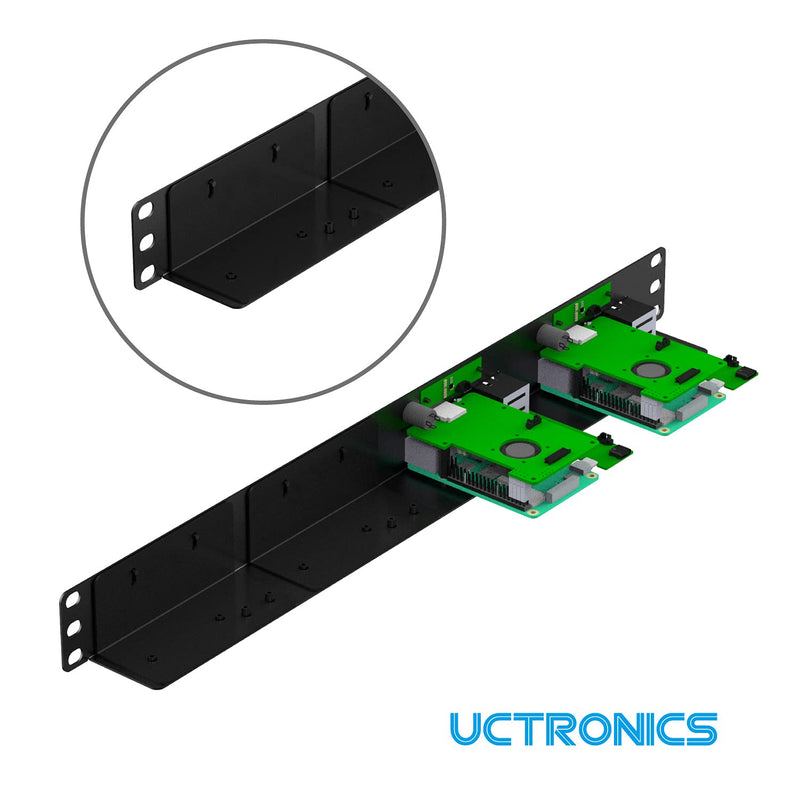  [AUSTRALIA] - UCTRONICS Blank Covers for Ultimate Raspberry Pi 1U Rackmount, 2-Pack