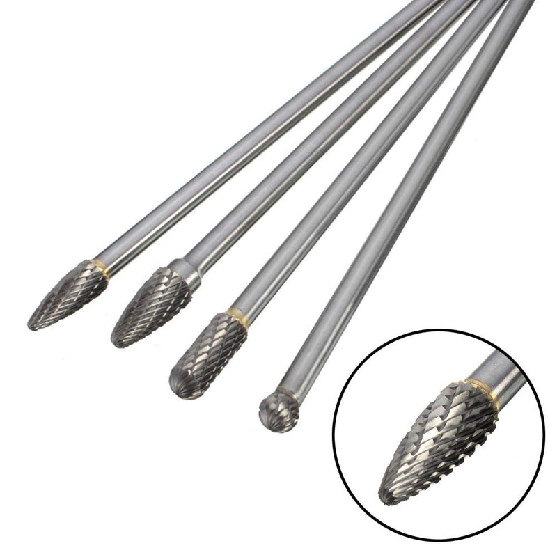 Wolfride 4pcs Long Shank Tungsten Carbide Burr Set 6mm Shank Die Grinder Burr Set for Metal 6-Inch Length - LeoForward Australia