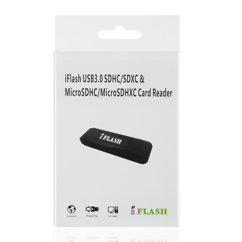  [AUSTRALIA] - [2 Pack] iFlash USB 3.0 Dual Slot MicroSD - MicroSDHC - MicroSDXC - SDHC - SDXC Card Reader/Writer - Support SanDisk Kingston 256GB 128GB 64GB 32GB UHS-I Micro SDXC SDHC, Ultra/Extreme Speed 2 Pack