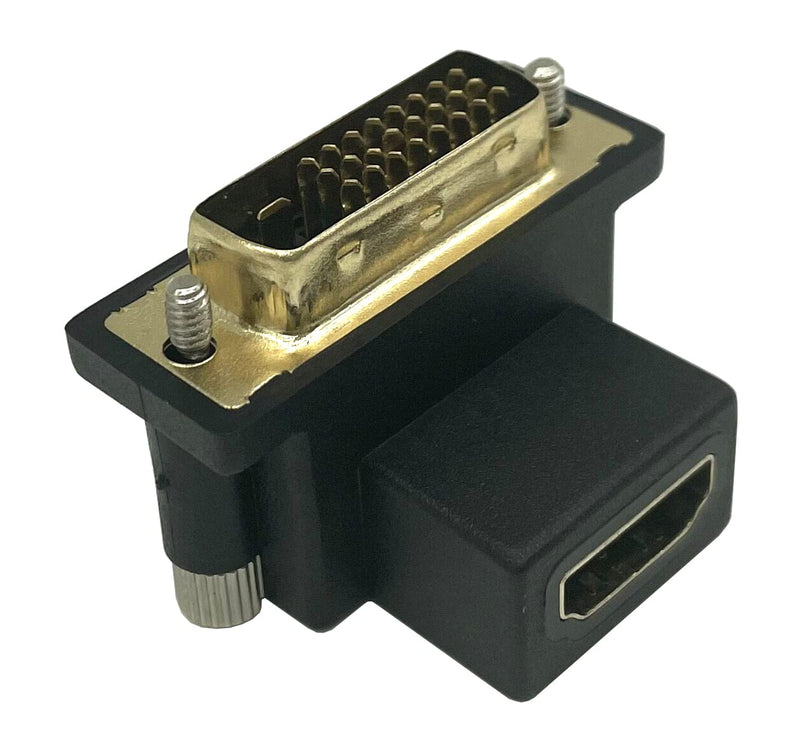  [AUSTRALIA] - Dafensoy 90 Degree Down Angled DVI to HDMI Adapter,Gilded DVI Male to HDMI Female,for Computer & HDTV & Graphics Card,Projector