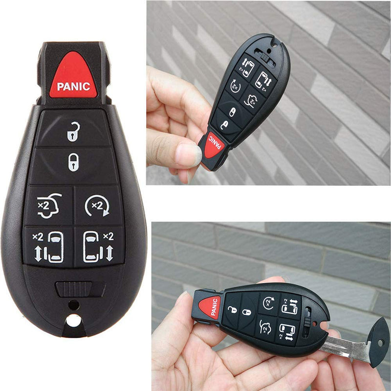  [AUSTRALIA] - 7 Button Replacement Car Key Fob Keyless Entry Remote M3N5WY783X IYZ-C01C for 2008-2015 Chrysler Town and Country,2008-2014 Dodge Grand Caravan
