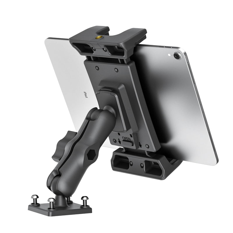  [AUSTRALIA] - OHLPRO Car Tablet Holder - Heavy Duty Drill Base, Compatible with iPad Samsung Tab 5.4"-14.6" Tablet and Mobile Phone, Car Tablet Mount for Business Car/Truck/Desktop/Wall, etc