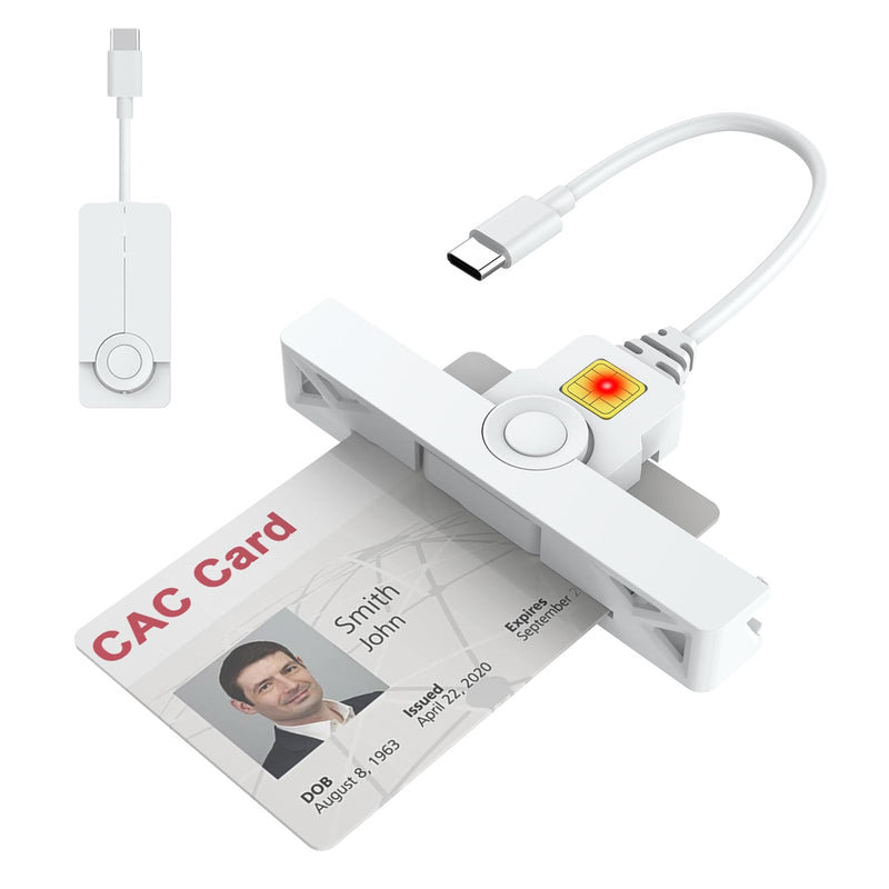  [AUSTRALIA] - USB Smartfold Type C CAC Reader, USB C DOD Military USB Common Access CAC Smart Card Reader and ID CAC Card Reader,Compatible with Mac Os, Windows,Linux(Mini Foldable and Portable Type C) New