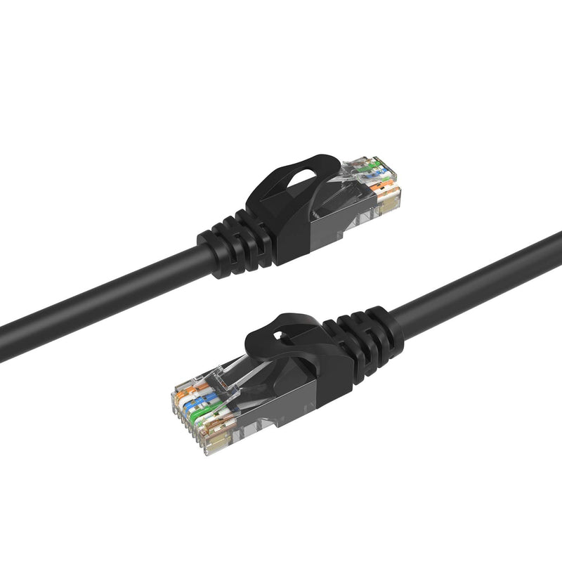  [AUSTRALIA] - Cat6 Ethernet Cable(75Feet) SHD Network Patch Cable UTP LAN Cable Computer Patch Cord-Black 75FT