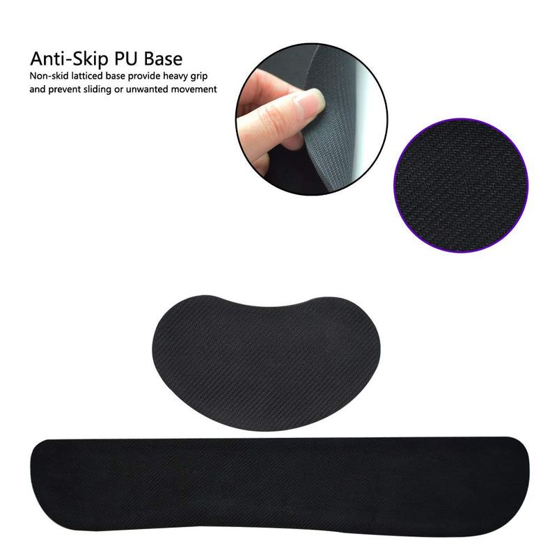 Wrist Pad, MELOP Memory Foam Mouse Wrist Rest Support Pad + Keyboard Wrist Rest Pad Set, Nonslip Base for Office Home Laptop Computer Typing Gaming Fatigue Relieved Wrist Pad + Keyboard Pad - LeoForward Australia