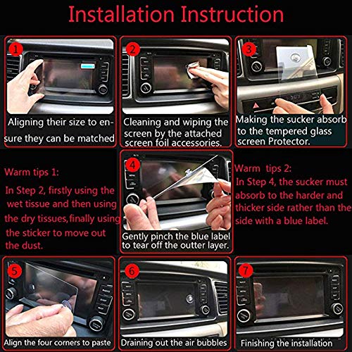 TTCR-II Screen Protector for Volkswagen Tiguan SE SEL 2018/2019/2020/2021 Navigation Display, Tempered Glass Screen Protector Foil With 8-Inch, Console Touchscreen Protective Film 8'' Tiguan 2018/2019/2020/2021 - LeoForward Australia