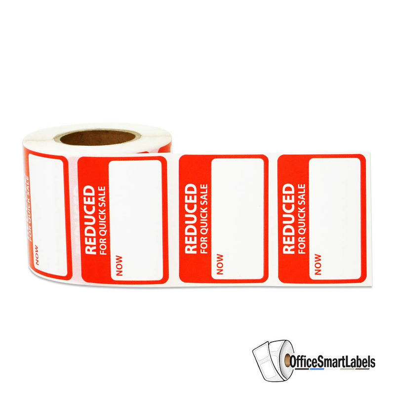 1200 Labels - Reduced for Quick Sale Stickers for Retail Clearance (1.63 x 1.13 Inch, Red - 4 Rolls) - LeoForward Australia