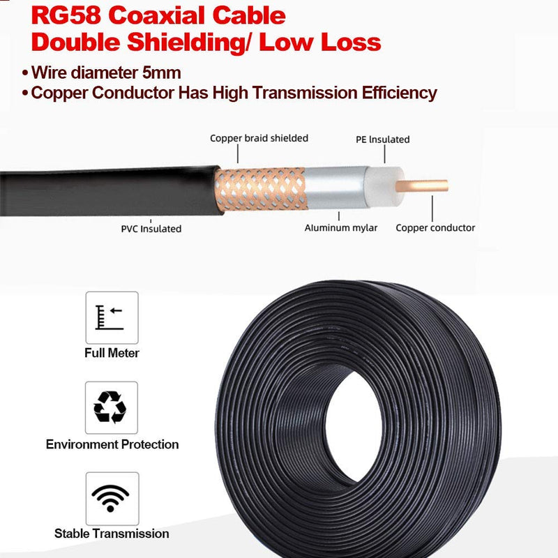 YOTENKO 20-Meter(65.6 Ft) rg58 Coax Cable SMA Male to SMA Female Low Loss RF Jumper Two-Way Radio Applications Pure Copper 50 ohm SMA Antenna Extension Cable … 20M cable - LeoForward Australia