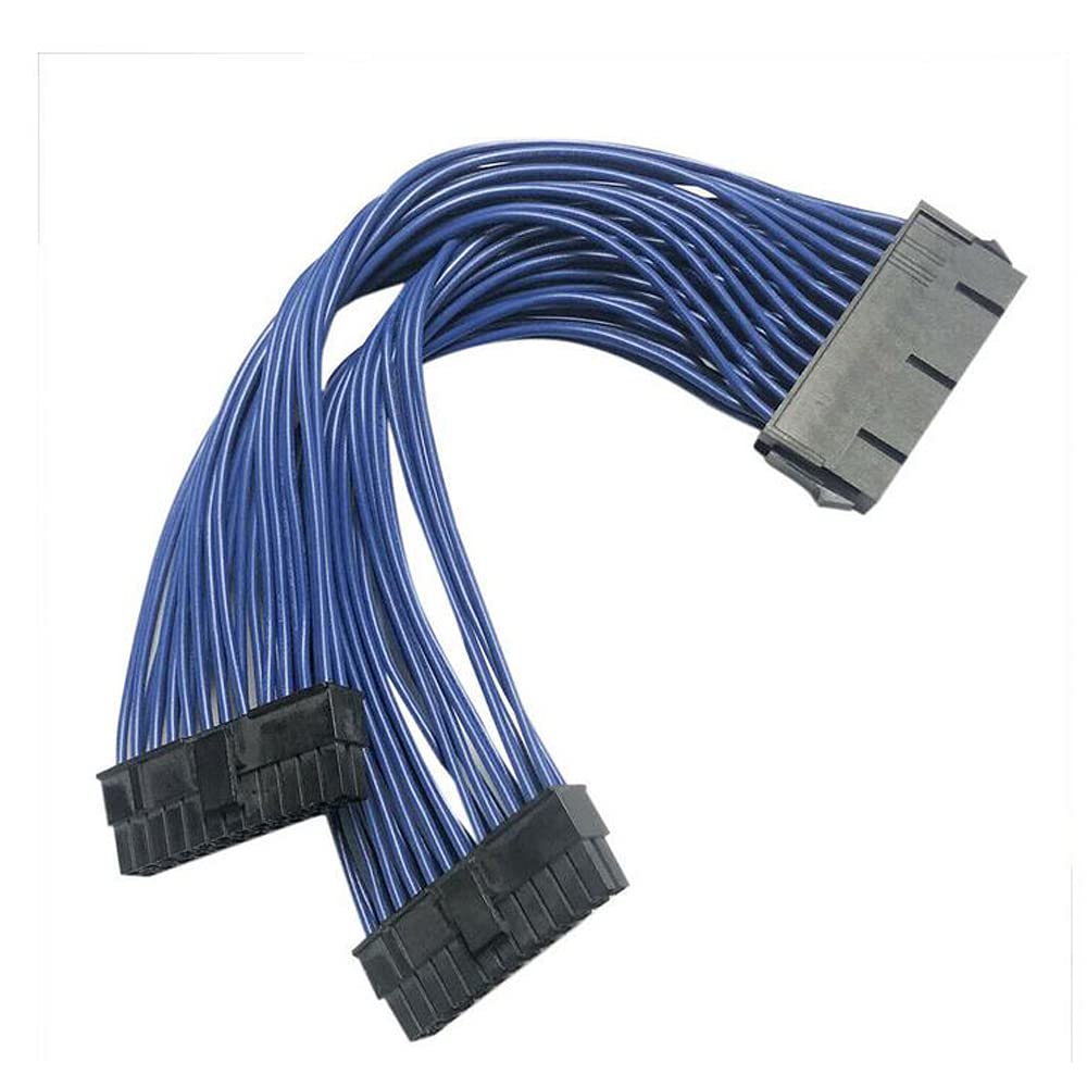  [AUSTRALIA] - Zahara Replacement for ATX 24Pin 1 to 2 Port Power Supply Extension Cable PSU Male to Female Y Splitter