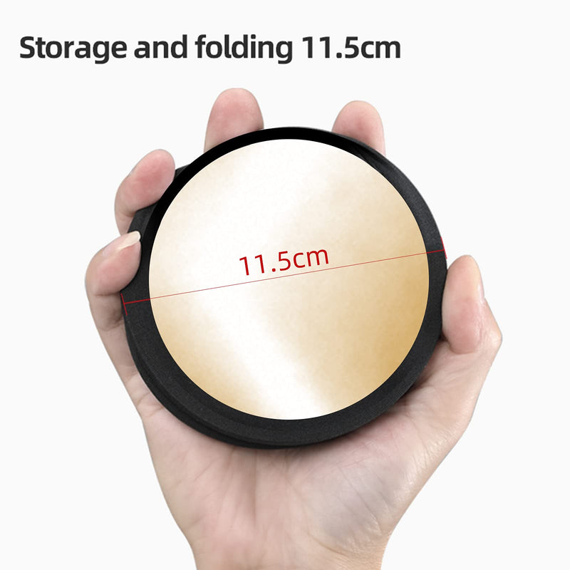  [AUSTRALIA] - Soonpho 11”/30cm Light Reflector Diffuser, 2-in-1 Portable Collapsible Round Multi Disc with Bag for Phone Selfies, TikTok and Food, Jewelry, Cosmetics, Small Products Photography- Silver, Gold