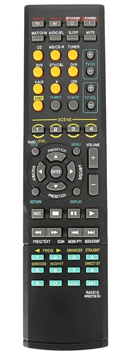 UBay RAV315 WN22730 AV Receiver Remote Control Replaced for Yamaha Audio Video Receiver RX-V561 HTR-6050 - LeoForward Australia