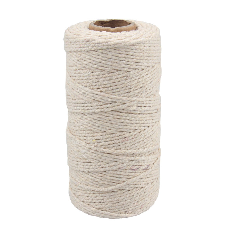  [AUSTRALIA] - 656 Feet Cotton Baker's Twine Spool 10 Ply,Crafts Twine String for DIY Crafts and Gift Wrapping (Black+White) Black+white