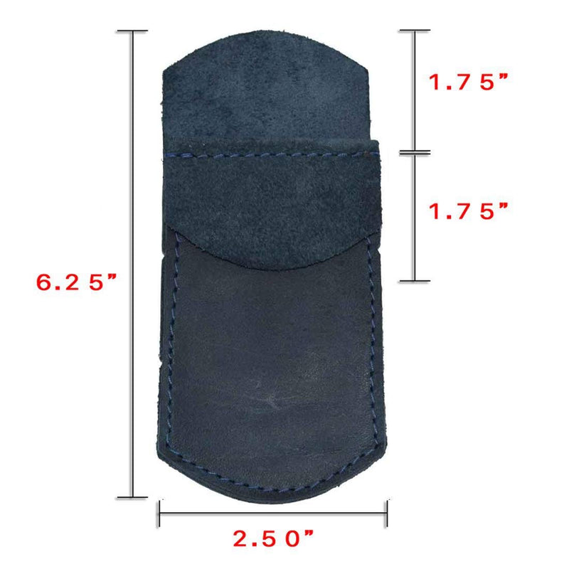 Hide & Drink, Durable Leather Pocket Protector, Pencil Pouch Pen Holder, Office & Work Essentials, Handmade Includes 101 Year Warranty :: Slate Blue - LeoForward Australia