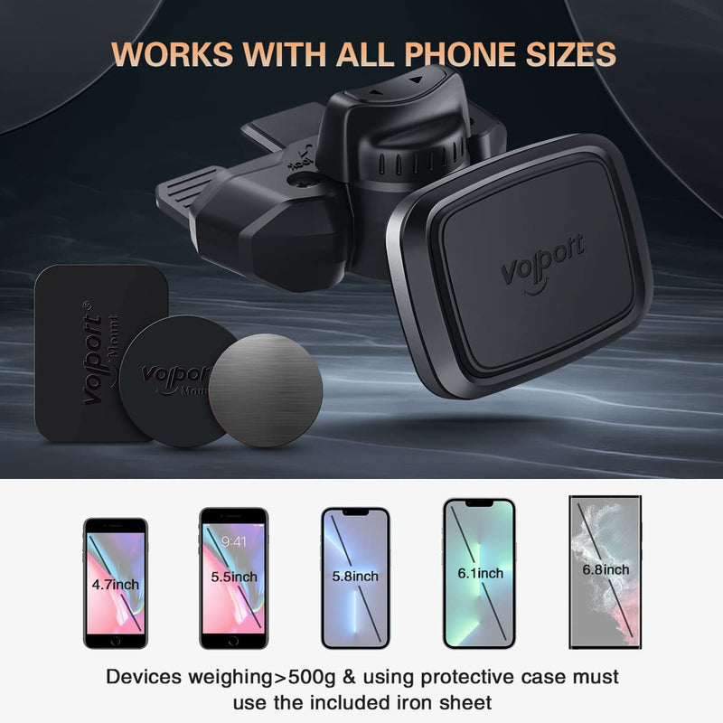  [AUSTRALIA] - volport CD Slot Magnetic Phone Car Mount, Universal 360 Magnet CD Player Mount Cell Phone Holder for Any Cell Phone, Mini Tablets, GPS, iPhone 14 Plus 13 12 11 Pro Max Mini Series, Samsung, etc.