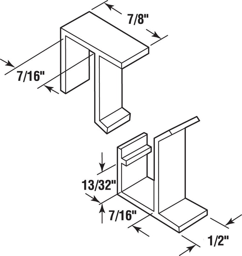  [AUSTRALIA] - Prime-Line Products MP5563 Retainer Clips, Fits 3/8 in. and 7/16 in. Frames, Plastic Construction, Black, Used by H&D Industries, 25 Pairs