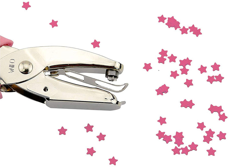  [AUSTRALIA] - Jeemiter 1/4 Inch Star Shaped Metal Single Handheld Hole Paper Punch Punchers with Soft-Handled for Tags Clothing Ticket
