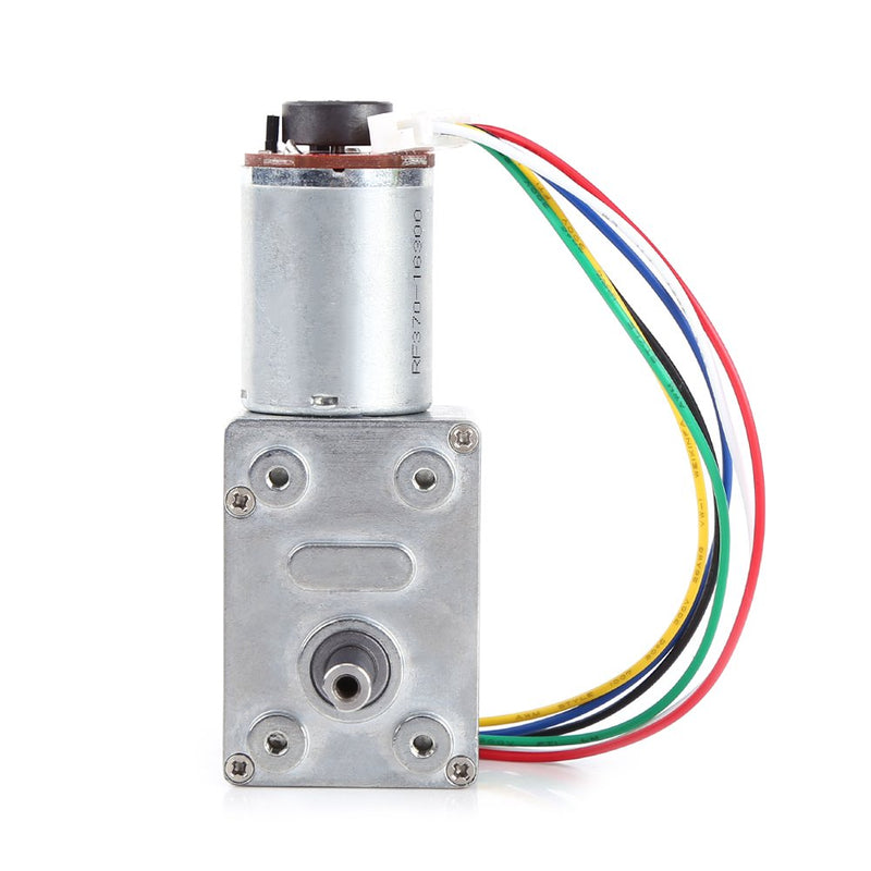  [AUSTRALIA] - DC 12v High Torque Turbine Snail Turbo Worm DC Gear Motor 12v Speed Reduction Motor With Encoder Strong Self-Locking (30rpm) 30RPM