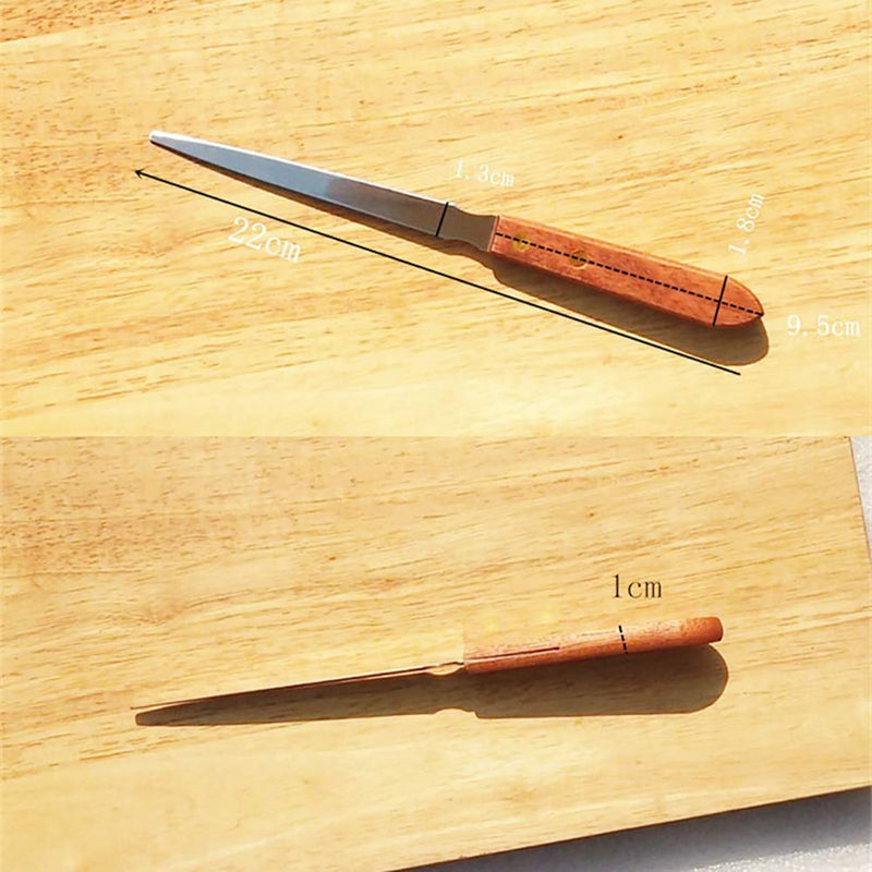  [AUSTRALIA] - ccHuDE 2 Pcs Stainless Steel Letter Openers Envelope Opener Knife Envelope Slitter with Wooden Handle