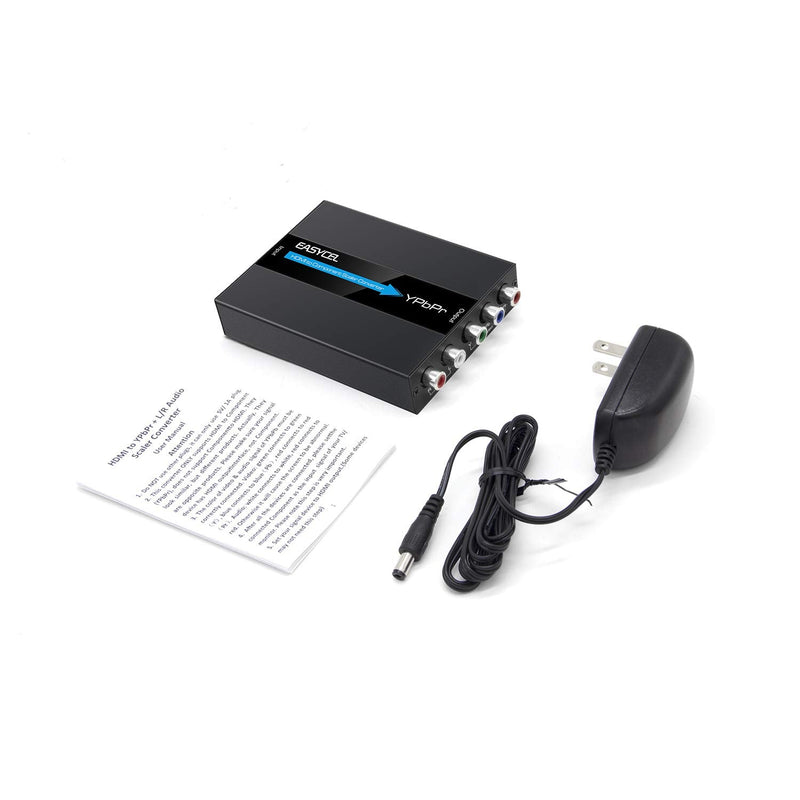  [AUSTRALIA] - HDMI to Component Converter with Scaler Function, EASYCEL Aluminum 1080P HDMI to YPbPr, HDMI to RGB 5RCA Scaler Converter, HDMI Input to Component YPbPr Output Converter