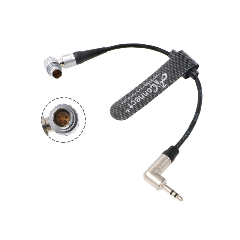  [AUSTRALIA] - Timecode-Cable for Tentacle-Sync Sound-Devices Timecode from Right Angle 0B 5 Pin Male to 3.5mm TRS 15CM AConnect 5pin to 3.5mm