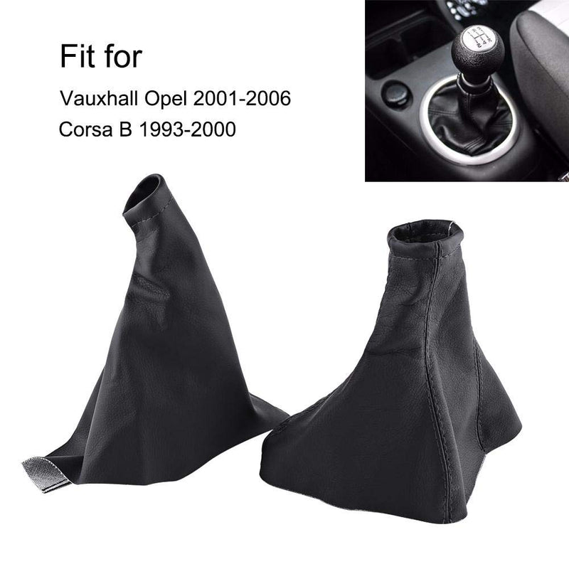  [AUSTRALIA] - Car Gear Shift Boot Cover Protector PU Leather Gear Shift Stick Gaiter Boot Dust Cover for Vauxhall Opel 01-06 Corsa B 93-00