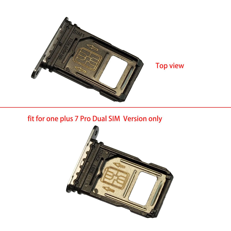  [AUSTRALIA] - (Dual SIM Version for One Plus 7 pro Replacement SIM Card Tray Holder Parts for Oneplus 7 pro GM1913 GM1917 GM1910 GM1920 GM1915 6.67 Inches