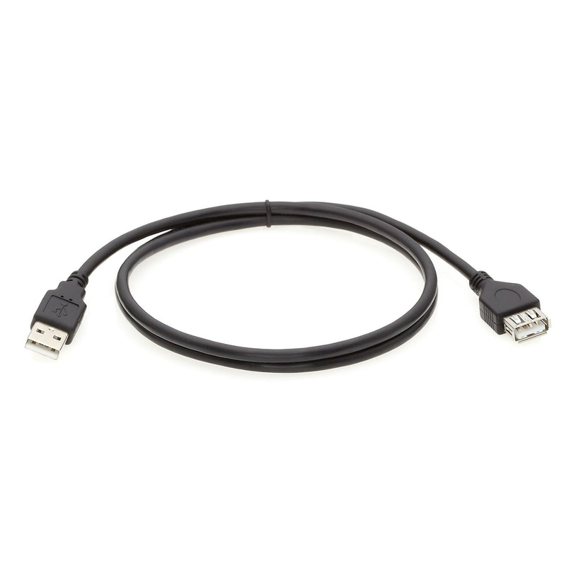 InstallerParts 3 ft USB 2.0 High Speed Extension Cable - A-Male to A-Female - Black 3 Feet - LeoForward Australia