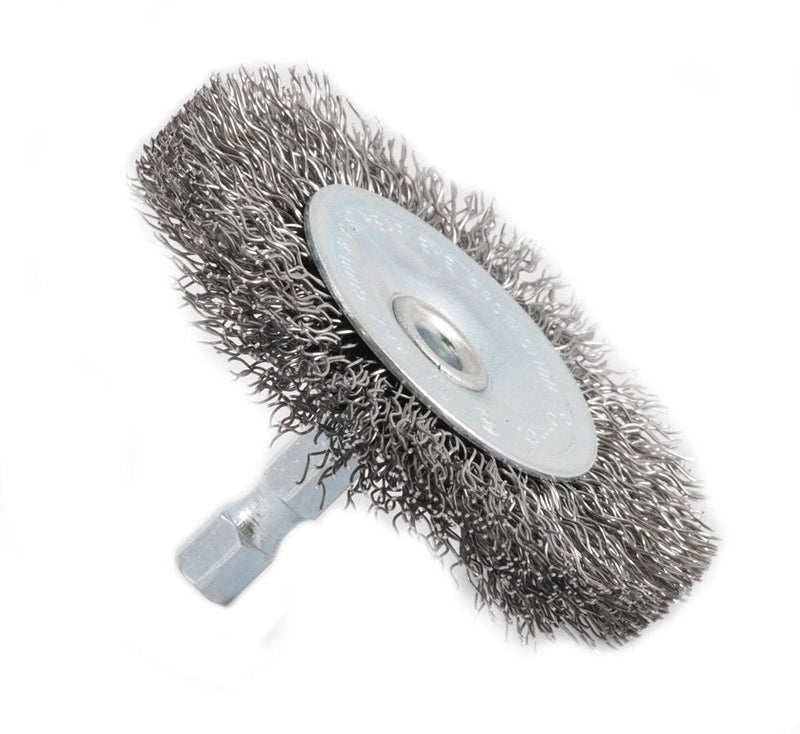  [AUSTRALIA] - Forney 72733 Wire Wheel Brush, Coarse Crimped with 1/4-Inch Hex Shank, 2-1/2-Inch-by-.012-Inch