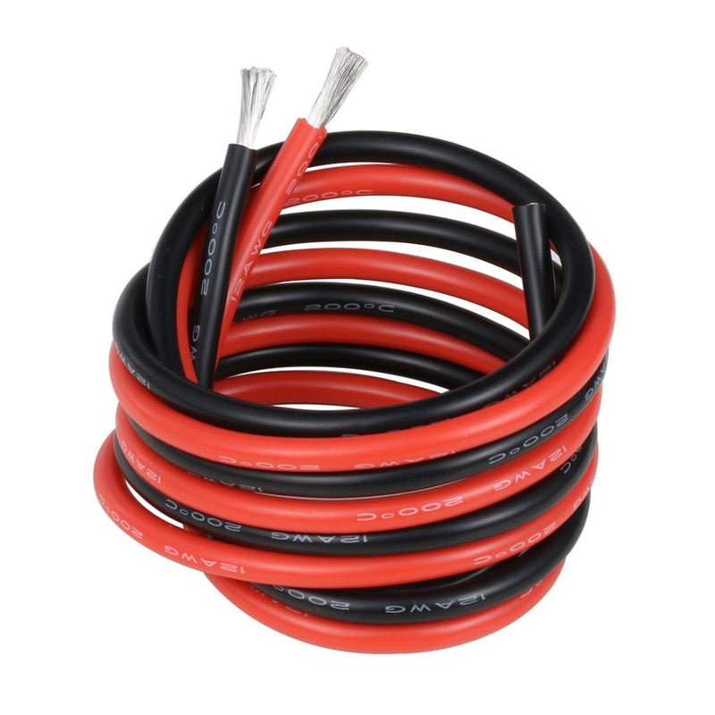  [AUSTRALIA] - BNTECHGO 12 Gauge Silicone Wire 10 ft red and 10 ft Black Flexible 12 AWG Stranded Copper Wire 12 silicone wire red 10ft and black 10ft silicone wire red and black