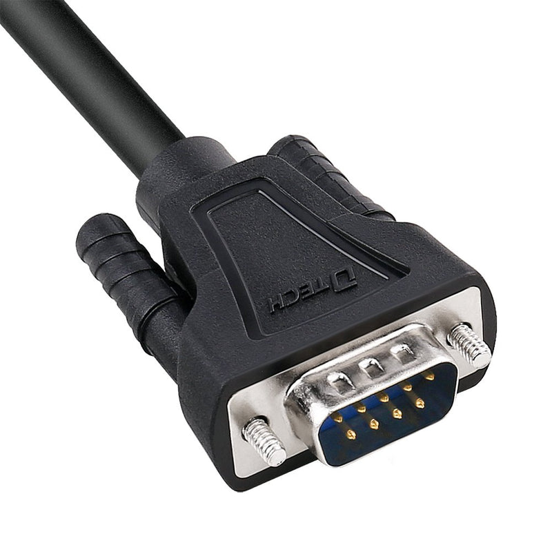 DTECH 1.5ft COM Port Serial Cable Male to Female RS232 Extension 9 Pin Straight Through Cord (0.5 Meter, Black) - LeoForward Australia
