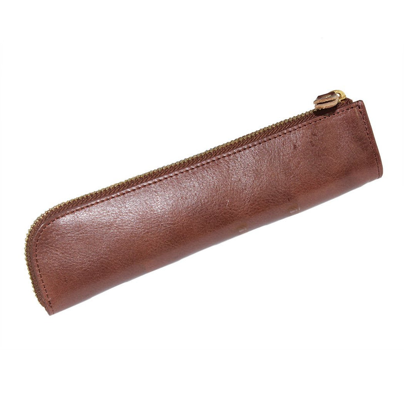 Individuality Creative Retro Simple Genuine Leather Pencil Holder - Dark Brown2 - LeoForward Australia