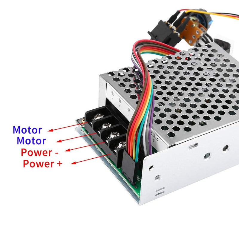  [AUSTRALIA] - DC Motor Speed Controller, DC10V-55V PWM Reversible and Adjustable Stepless Regulator Brushed DC Motor Speed Controller with Display