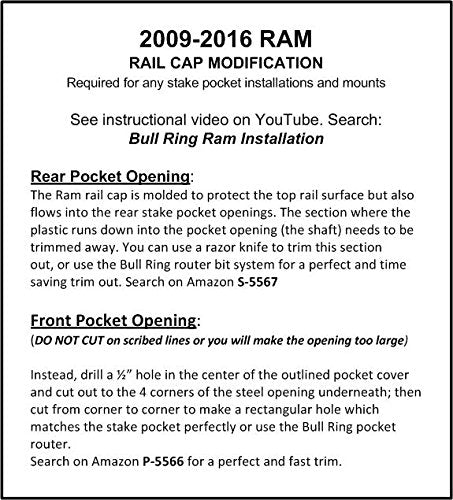  [AUSTRALIA] - Bull Ring 4001 Classic 2 Pair Fits 1998-14 F-150 and 98-16 Super Duty 99-13 Silverado and Sierra, 95-2018 RAM,(09-18 RAM Rail Cap Cut Required)