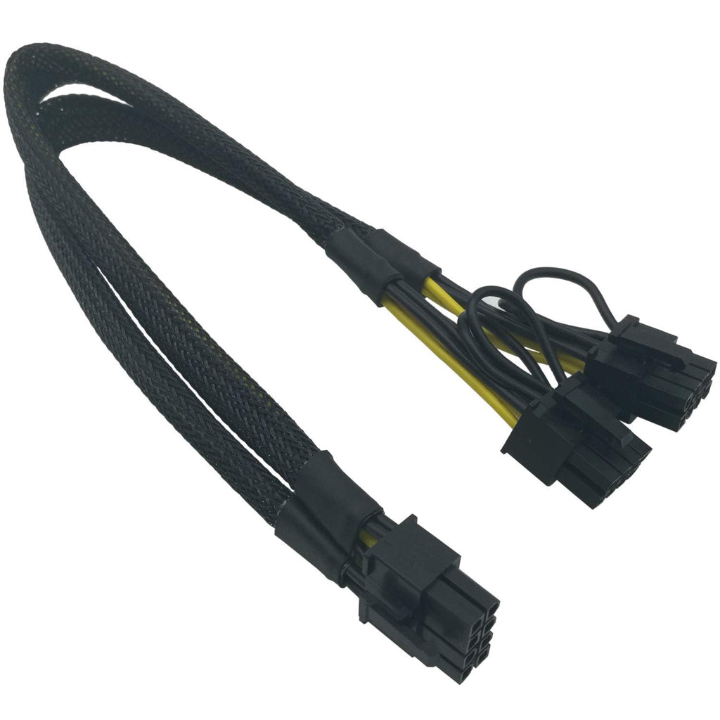  [AUSTRALIA] - COMeap 8 Pin Male to Dual 8 Pin(6+2) Male PCIe Power Adapter Cable for Dell T3600 T3610 T5600 T5610 T5610 T7600 T7610 5810 T5810 T7810 13-inch(34cm)