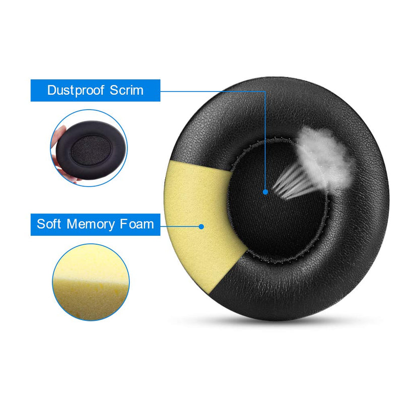  [AUSTRALIA] - Link Dream Replacement Ear Pads for Beats Solo 2 Solo 3 - Replacement Ear Cushions Memory Foam Earpads Cushion Cover for Solo 2 & Solo 3 Wireless Headphone (Black) Black