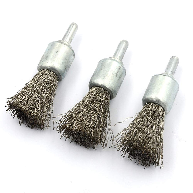 [AUSTRALIA] - DGOL 5 Packs 3/4 inch Stainless Steel Wire Knot End Brush with 1/4 inch Round Shank for Drill 3/4" 5packs