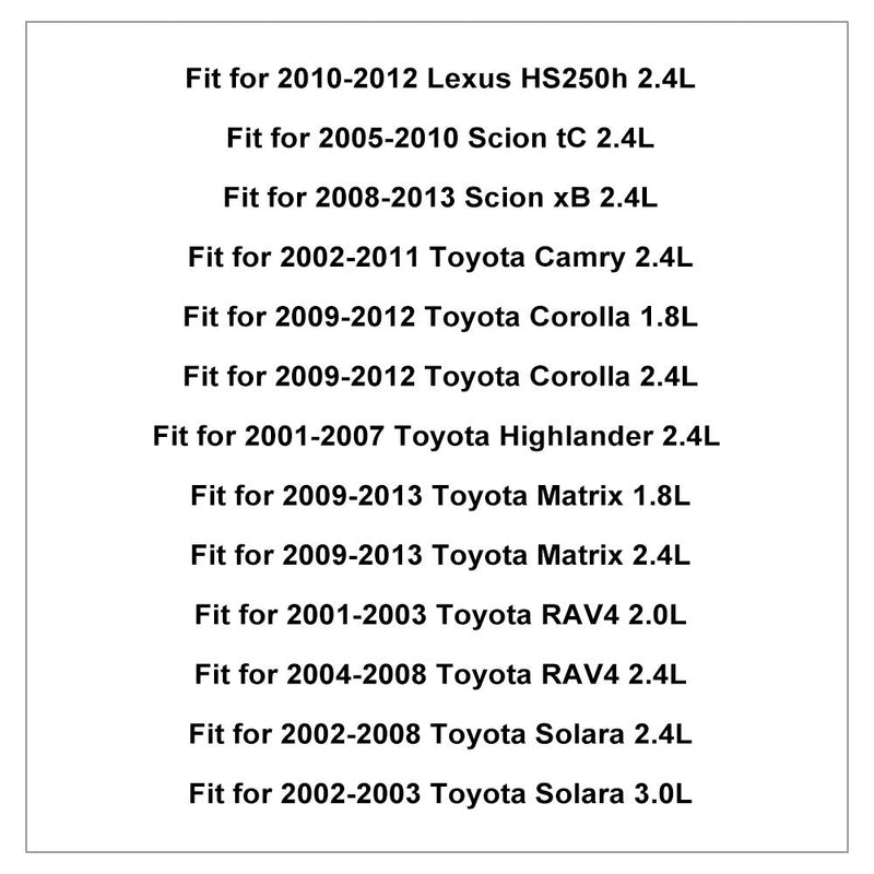 SCITOO Intake and Exhaust Variable Valve Timing Solenoids Camshaft Position Replace for 1.4L Engines - 2010-2012 Lexus HS250h 2009-2012 Toyota Corolla 2002-2008 Toyota Solara 916-940 VTS1012 - LeoForward Australia