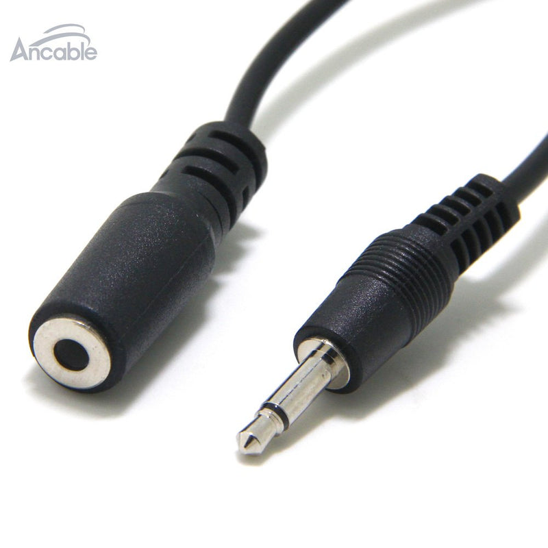 Ancable 2-Pack 6-Feet 3.5mm 1/8" TS Mini Mono Audio Plug Male to Female Extension Cable for 12V Trigger,IR Sensor/Receiver/Extender/Blaster/Repeater,CB/Ham Radio PA Speaker and FM/AM Antenna - LeoForward Australia