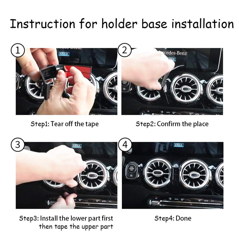  [AUSTRALIA] - musttrue LUNQIN Car Phone Holder for 2020-2023 Mercedes Benz GLB Class [Big Phones with Case Friendly] Auto Accessories Navigation Bracket Interior Decoration Mobile Cell Mirror Phone Mount
