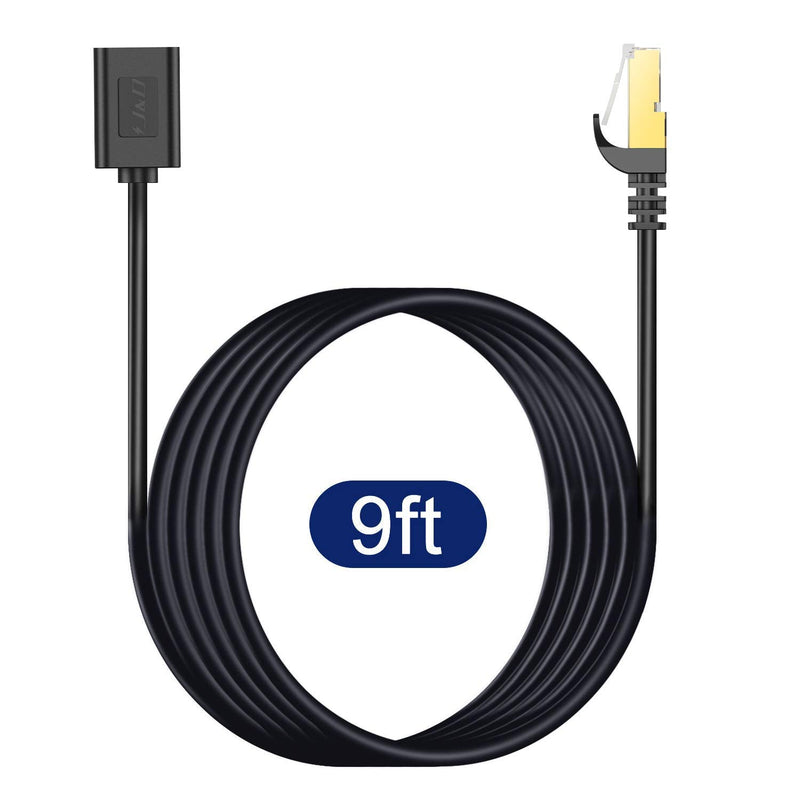  [AUSTRALIA] - J&D Ethernet Extension Cable, Cat 6 Ethernet Extender Cable Adapter (9 Feet) Support Cat6 / Cat5e / Cat5 Standards, RJ45 Cords Shielded Male to Female 9 Feet