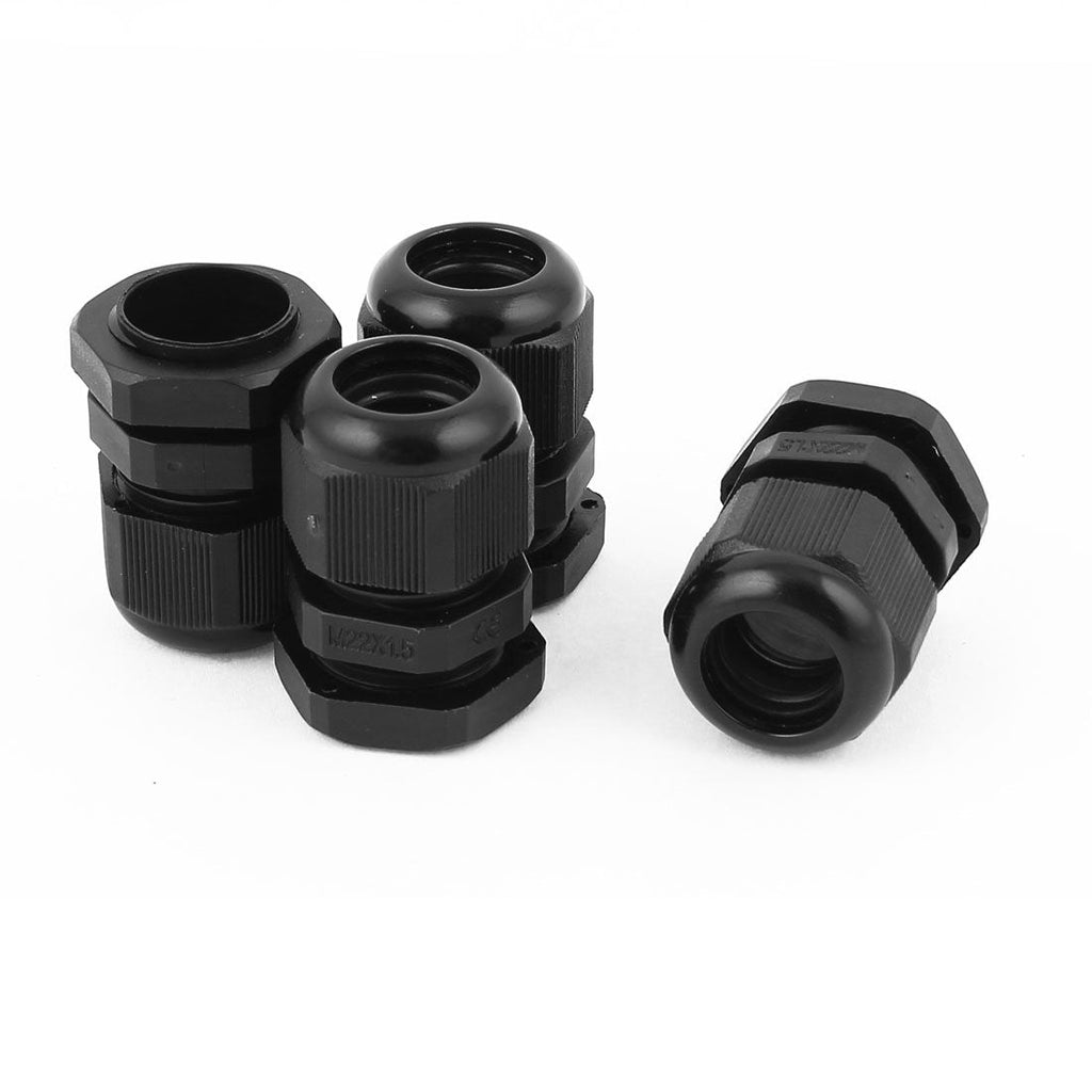  [AUSTRALIA] - uxcell a15062200ux0715 4 Pcs M22 1/2 NPT Strain Relief Cord Grip Cable Gland Locknut M22x1.5 (Pack of 4)