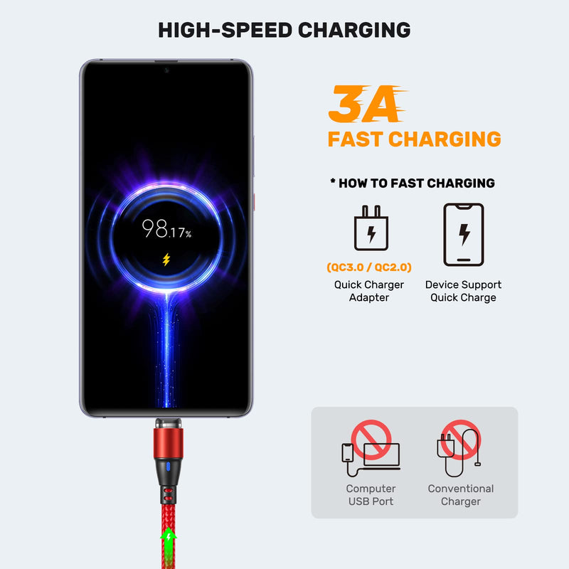  [AUSTRALIA] - AUFU 6 in 1 USB A & Type C to C PD Fast Charging Magnetic Charging Cable [ 2Pack 6ft], 60W USB C to USB C Magnetic Fast Charger Cable Data Sync Magnetic Phone Charger Cable for Laptop Type C Micro